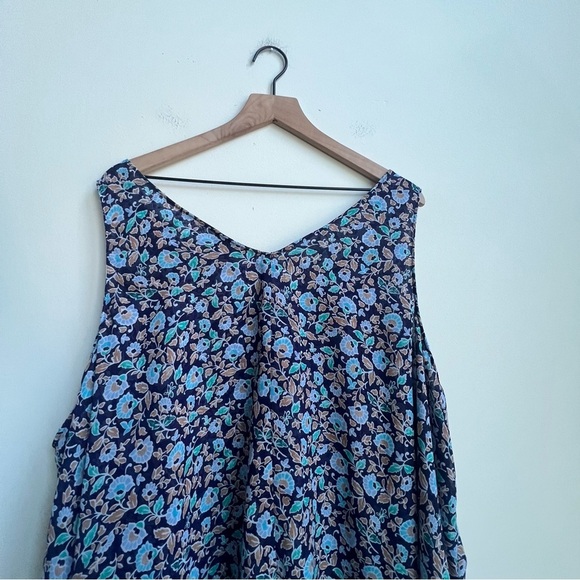 Lane Bryant Size 30/32 Swing Double Layer Floral Chiffon Tank Sleeveless Top - Picture 11 of 14